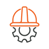 hard hat and cog